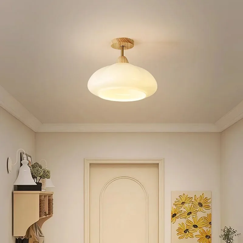 

Medieval Glass Ceiling Light Orange Glass E27 Bulb For Entrance Balcony Hallway Bedroom Cloakroom Interior LED Lighting Fixtures