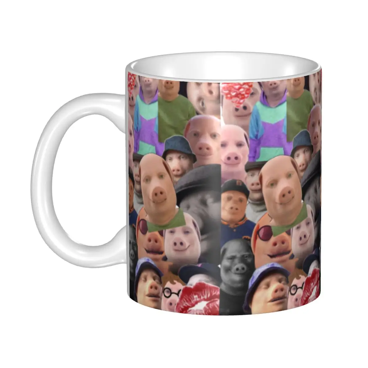 Taza de cerámica personalizada DIY John Pork Is Calling, tazas de café de cerdo divertidas, regalo creativo