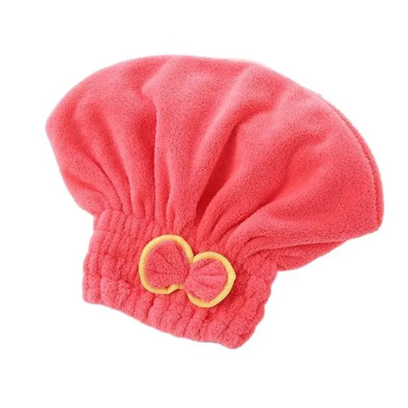 Microfibre Quick Hair Drying Bath Towel Spa Bowknot Wrap Towel Cap Bathroom Accessories Bonnets For Women Designer Shower Cap