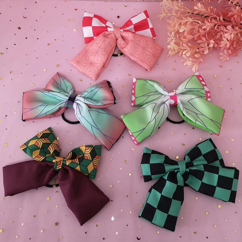 Anime Demon Slayer Cartoon Cosplay Schleife Haarring Kawaii Fans Collection Haarschmuck