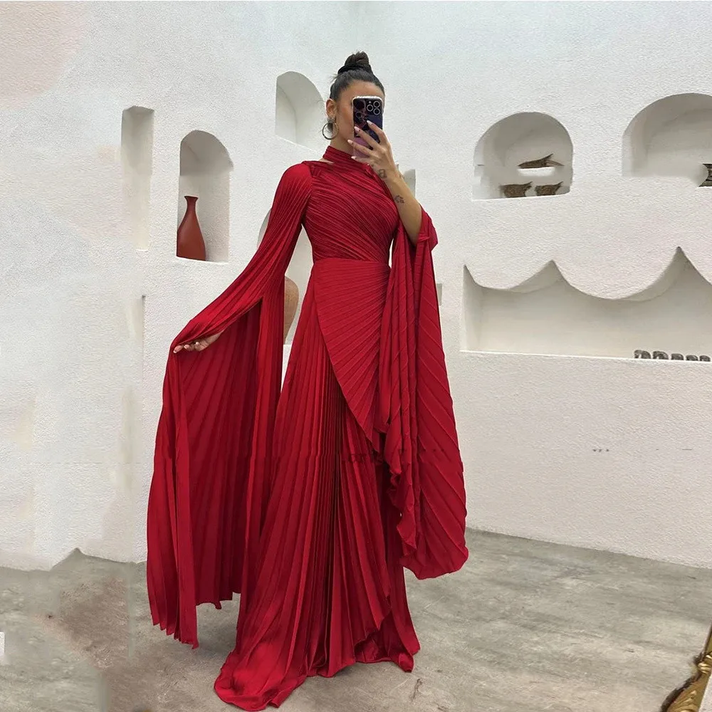 Eightale Chiffon Evening Dress Long Sleeves Custom made A Line Prom Party Gowns Elegant Evening Dress Woman robe de soirée femm