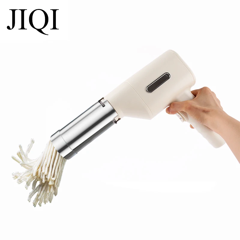 Automatic Electric Charging Wireless Hand Operated Pasta Maker Cutter Manual Spaghetti Noodles Dough Pressing Machine 3/5 Molds