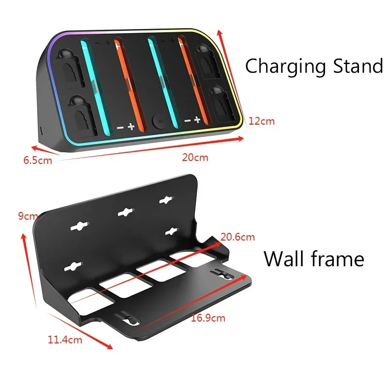 For NS2 JoyCon Charging Dock Hub USB Controller Charger Stand Station Holder RGB Light Charges Up To 4 Controllers For Switch 2 - view 4