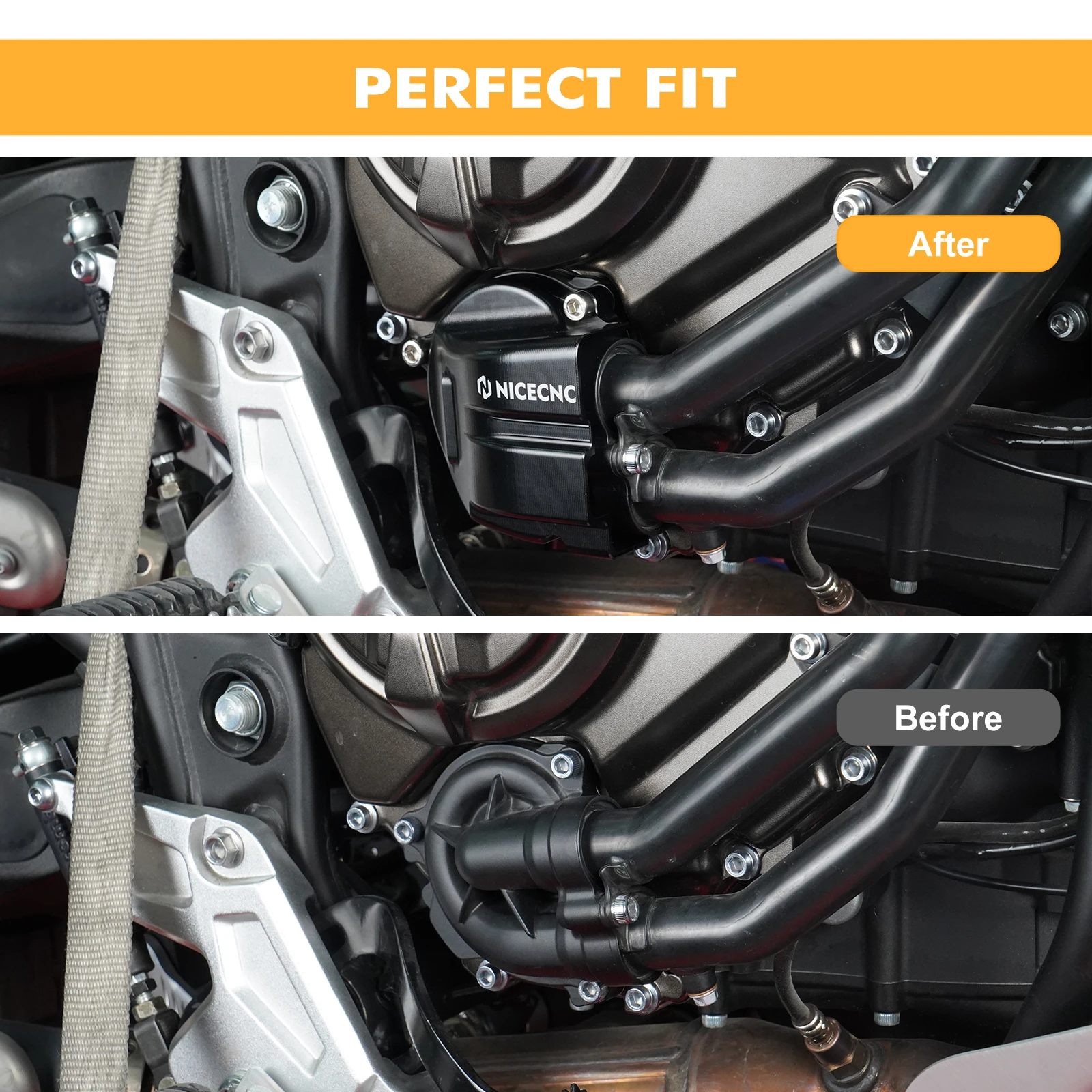 For Yamaha Tenere 700 XTZ700 2019-2024 Water Pump Protector Guard Cover T700 Rally 2020-2024 XSR700 2018-2023 MT-07 2018-2020