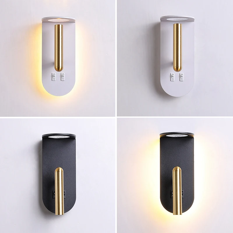 

Modern Personality Wall Light 360° Rotatable LED Lighting For Foyer Bedroom Bedside Hallway Home Indoor Decor Wall Lamp 6pa