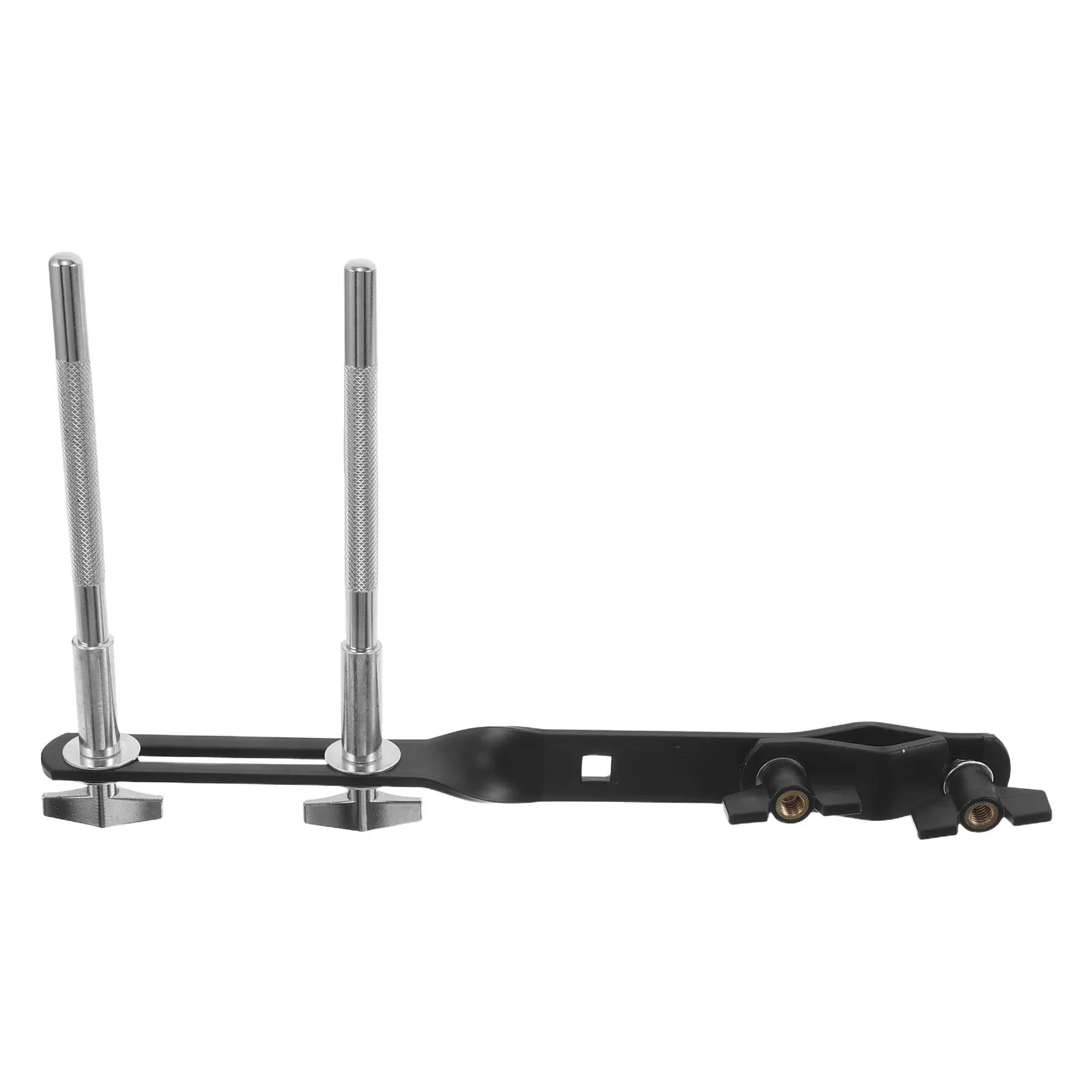 

1 Set Cowbell Mounting Bracket Extended Double Rod Design For Percussion Accessories Bent Arm Drum Clamp Compatible With Cymbals