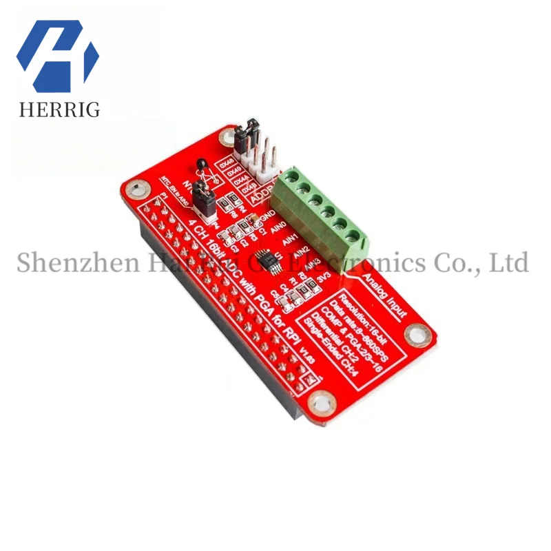 

Compatible with Raspberry Pi 3/2/B ADS1115-ADC modules