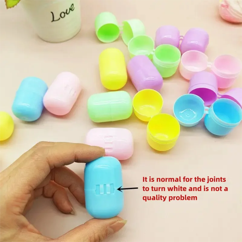 5-50Pcs 32*47mm Small Conjoined Capsule Twisted Egg Shell Hollow Ball Blind Box Gift Shell Ball Shell Lottery Ball Plastic Shell