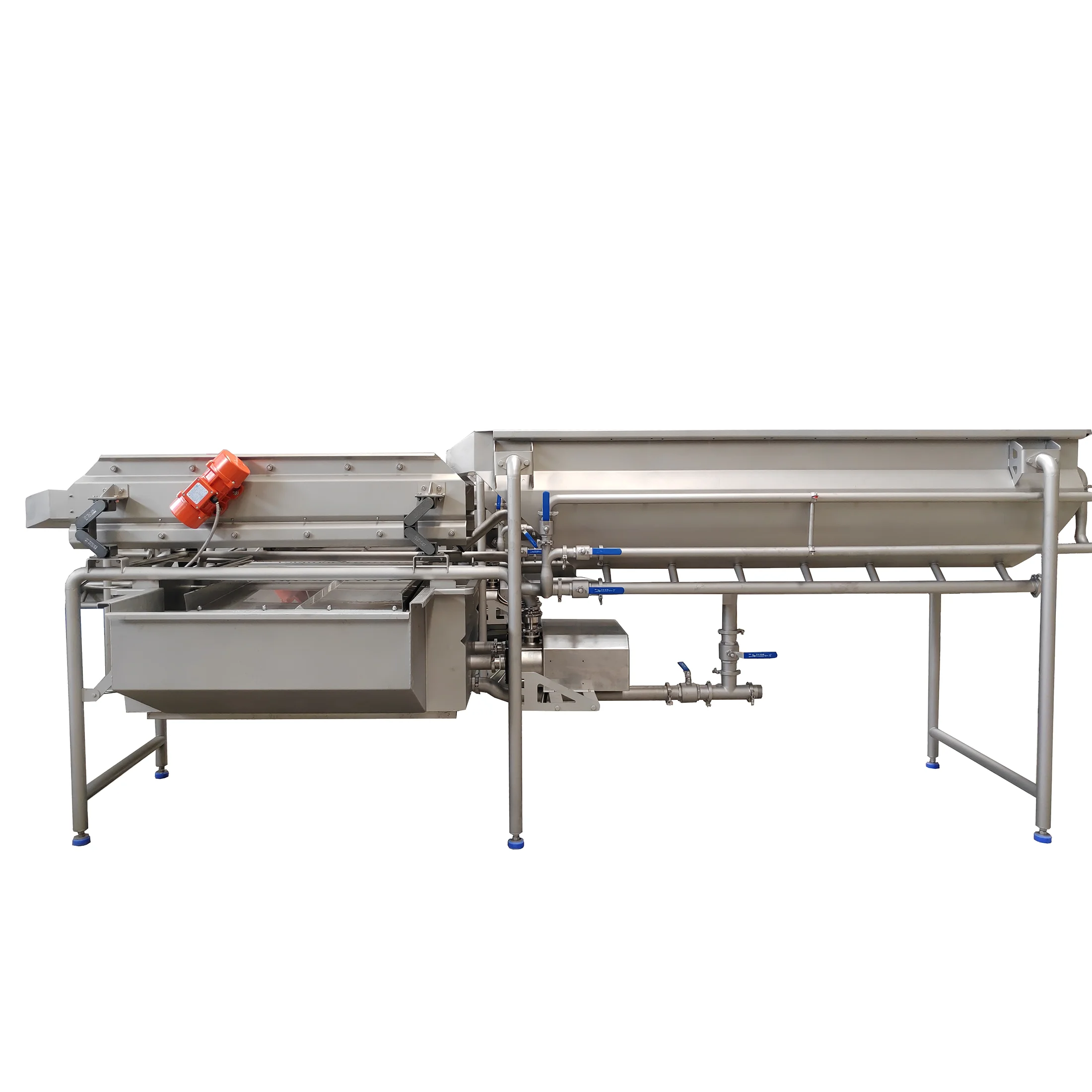 Industrial Fruit And Vegetable Washing Machine With Soaking And Cleaning Tools For Vegetable Processing Plants