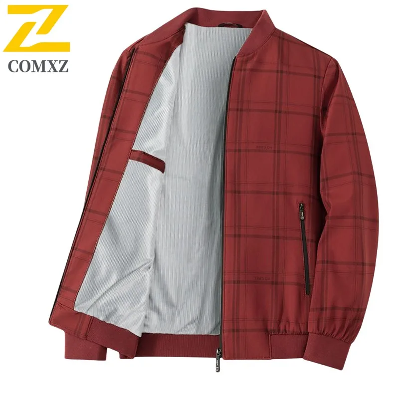 

COMXZ куртка премиум-класса с воротником-стойкой для мужчин, легкая ветровка с воротником-стойкой, ветрозащитная осенняя новая одежда