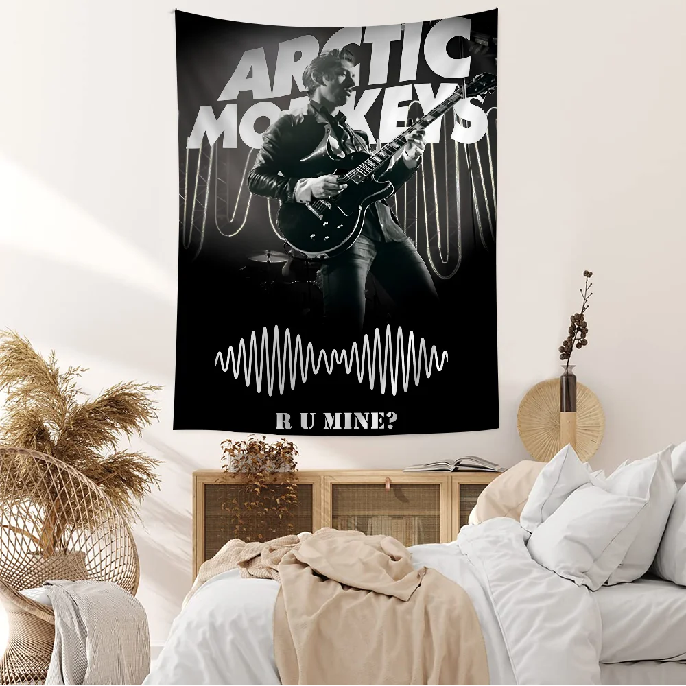 A-Arctic M-Monkeys Rock Band DIY Wall Tapestry For Living Room Home Dorm Decor Wall Art Decor