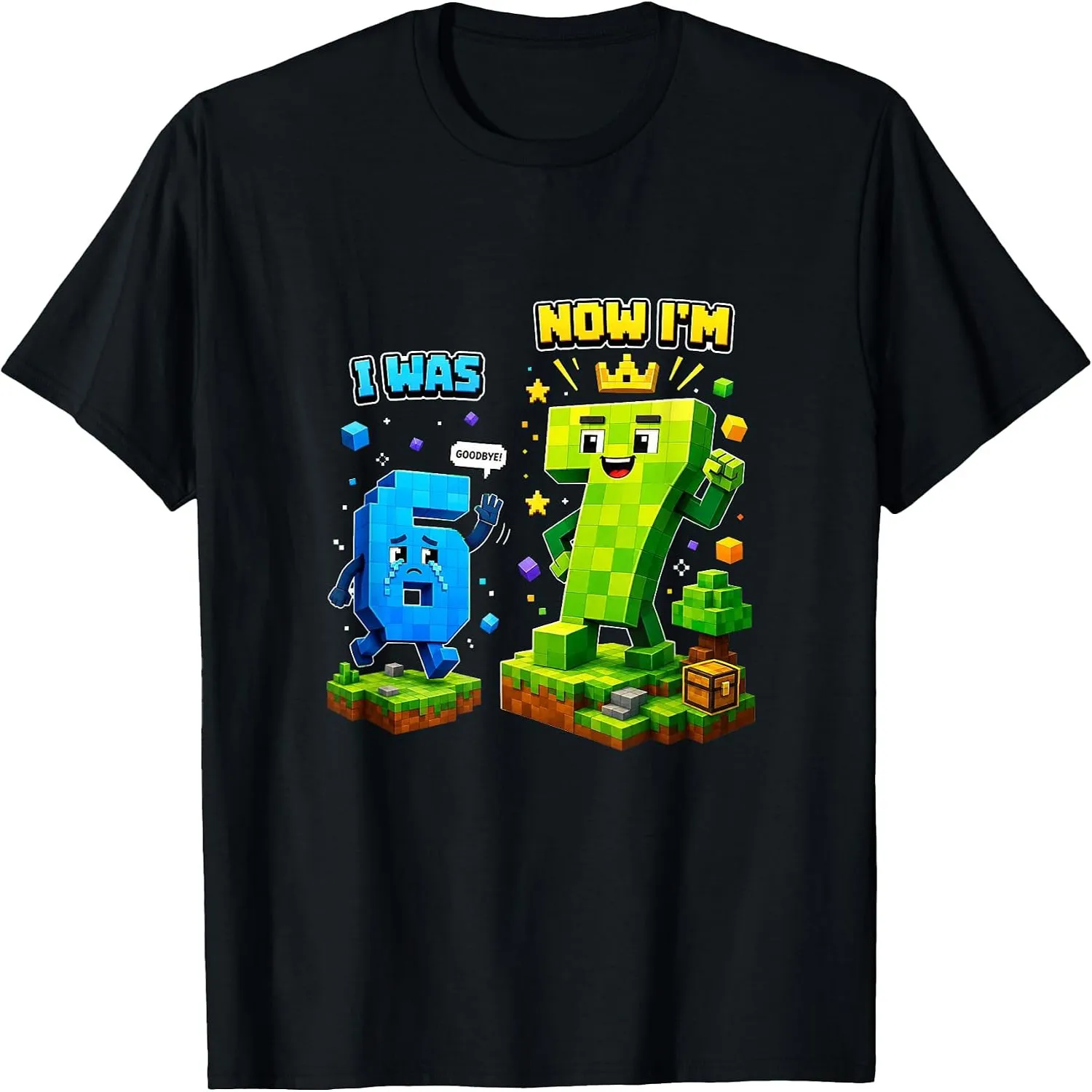 I was 6 Now I'm 7 Gamer 7th Birthday Level Up T-Shirt