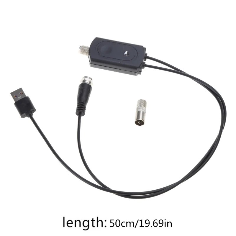 Penguat Antena Kuat Penguat Sinyal 25dB 1,5C-2V / Hitam