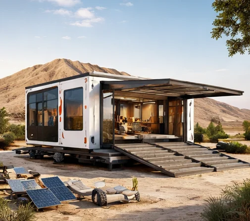 Quality Easy Transportation Prefabricated House 4-Bedroom Home Container House for Living, Housing Projects and Residential Use
