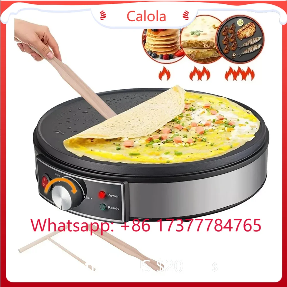Electric Crepe Maker Multifunctional Pancake Machine for Roti Tortilla Blintzes Bacon