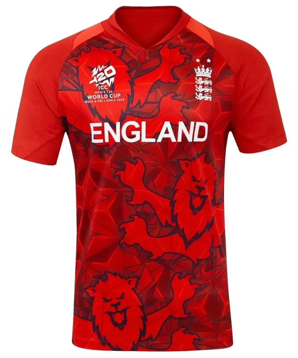 2026 England ICC T20 Cricket 3D-Druck Trikot, Herren Sommer Neues Sport-T-Shirt, Atmungsaktives Schnelltrocknendes Trainings-Sweatshirt – Detail 5