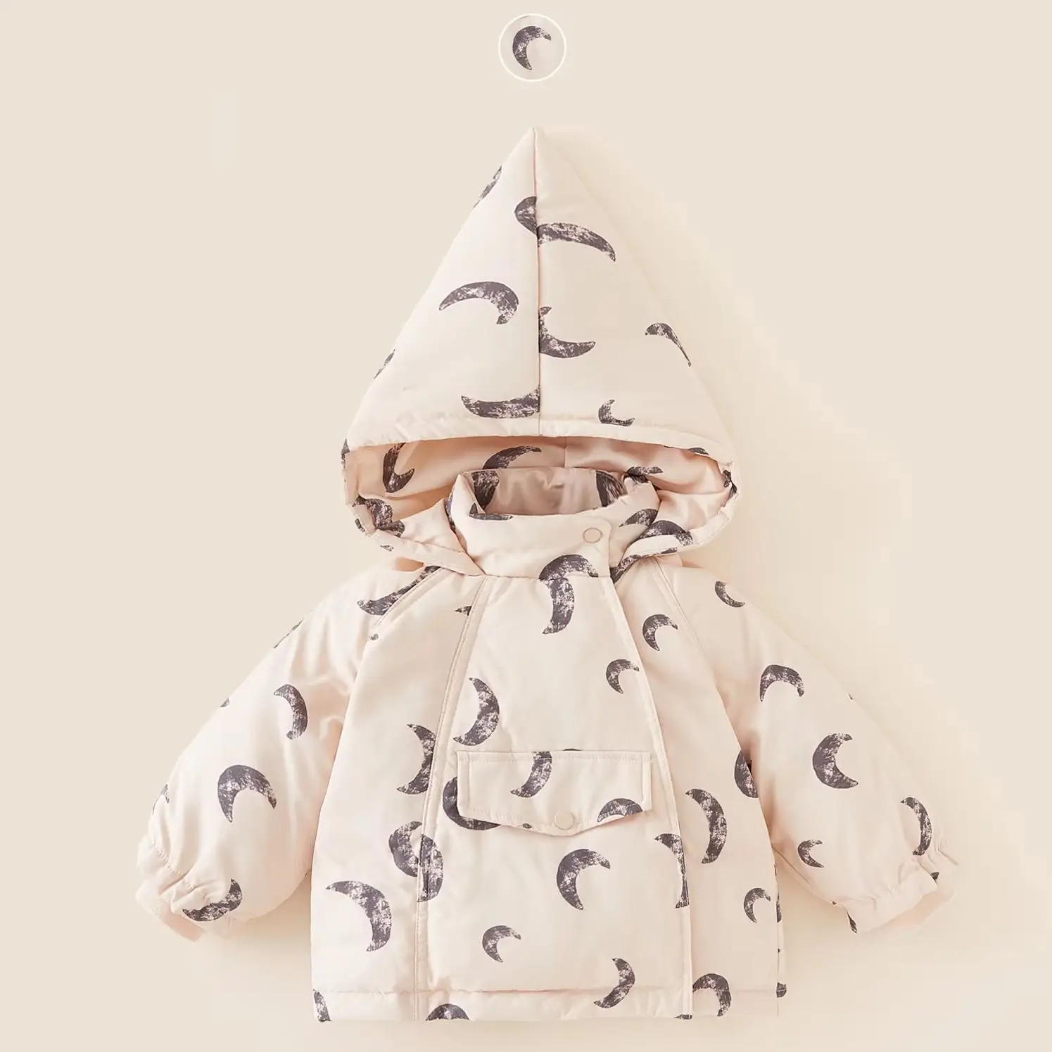 Baby Winter Warm Hooded Coat Toddler Thick Padded Jacket Cute Cartoon Print Windproof Outerwear for Newborn Boys Girls 1-7 Years