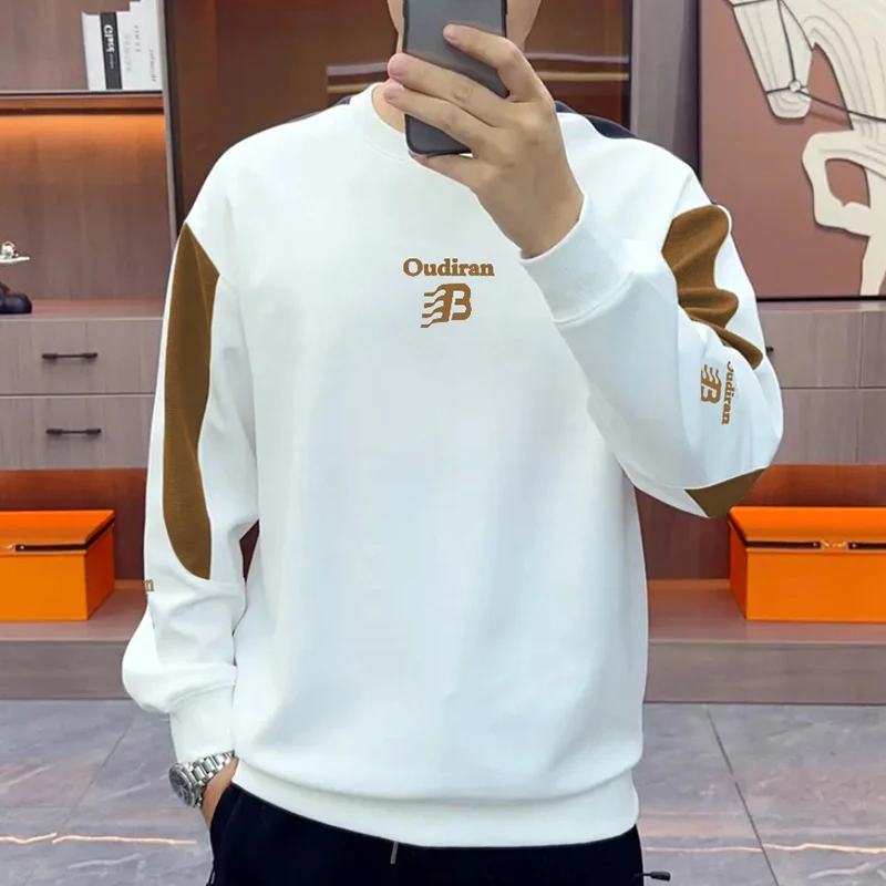 

Мужская толстовка с капюшоном на флисовой подкладке, с длинными рукавами, круглым вырезом, термобелье, модный универсальный базовый слой, осенне-зимняя модель