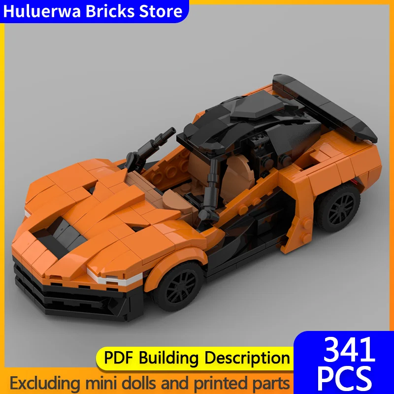 

Модель скоростного гоночного автомобиля MOC, строительные кирпичи W1, верхний уровень, спортивный автомобиль, модульная технология, подарки, праздник, сборка, детские игрушки, костюм