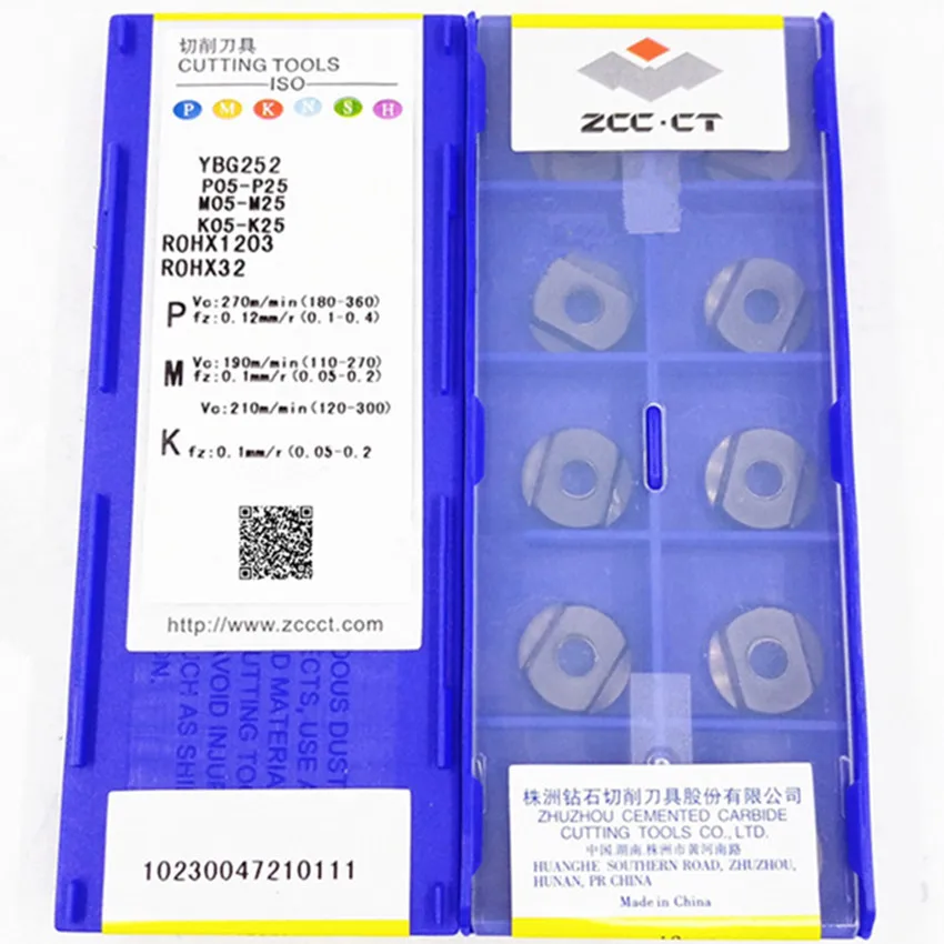 Imagem -06 - Inserções de Carboneto Cnc para Aço Aço Inoxidável Ferro Fundido 10 Pcs Box Rohx1203 Ybg252 Rohx1604 Ybg252 Rohx2005 Ybg252 Zcc. ct