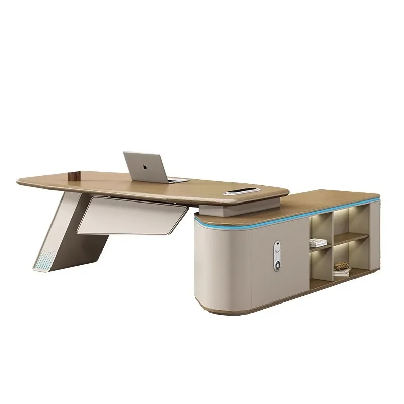 

Desk boss table and chair combination light luxury high sense simple modern computer desk desk