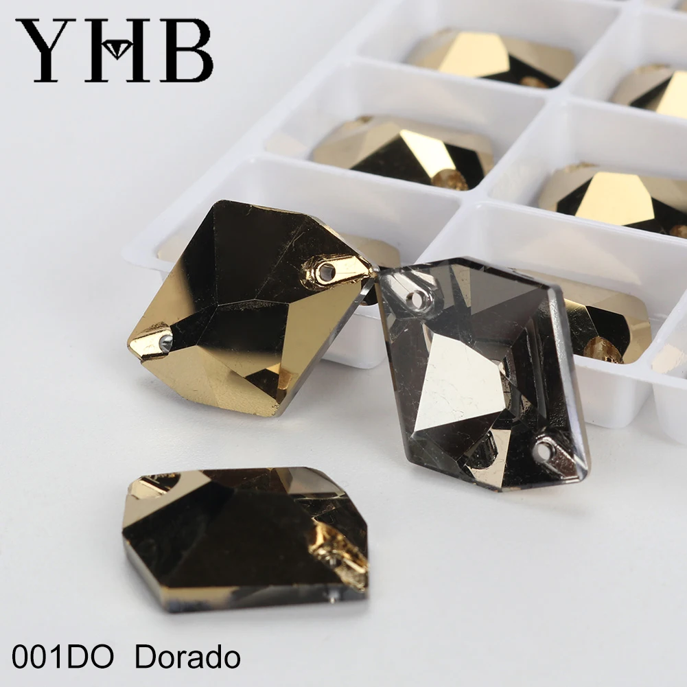YHB Top Qualität Cosmic Glass Crystal AB Moonlight Nähen Steine Flatback Nähen auf Strasssteine Für Kleidungsstück Kleidung Taschen