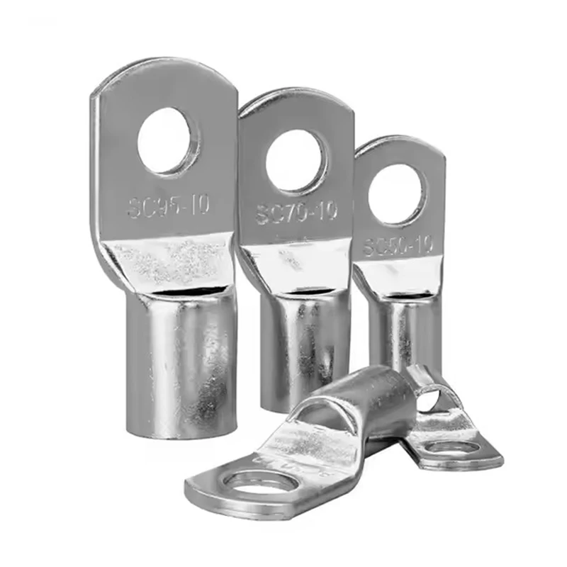 SC Type Wire Nose Terminal SC6 SC10 SC16 SC25 SC35 Copper Battery Block Lugs Hole ID6/8/10/12mm Crimp Cable Lug Wire Connector