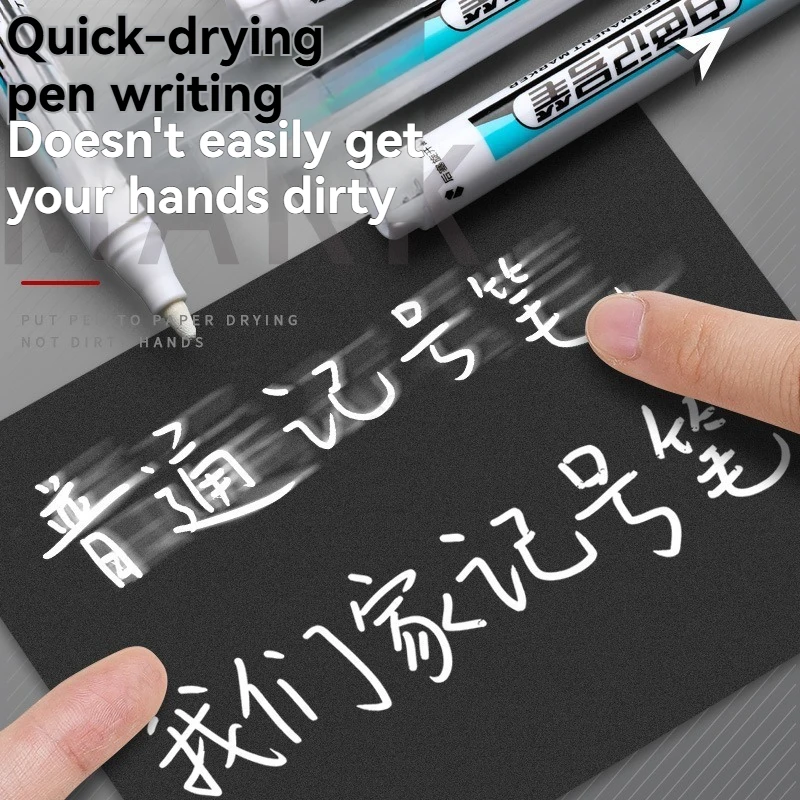 1/10/20Pcs White Permanent Marker Pens Set 0.7/1.0/45MM Markers Paint Pen Ink for Plastic Leather Glass Stone Metal Art Supplies view 4