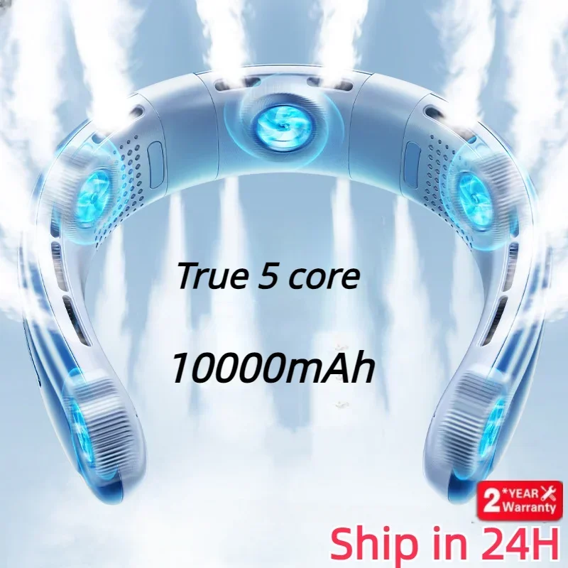 ポータブルネックファン 10000mAh 充電式ファン ミニ 3 スピード 大風屋外サイレント電動 Ventilador 家庭用キャンプ屋外用