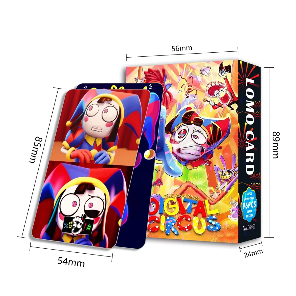 96Pcs The Amazing Digital Circus Photocards Anime Cards Collectible Set for Fans Birthday Gifts Merch/Trading Cards