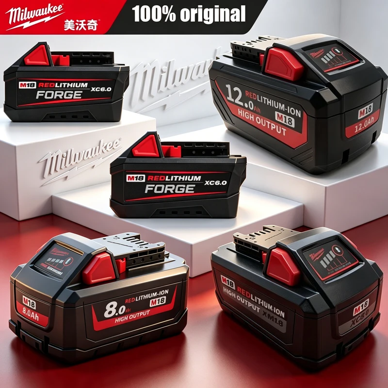 

Original Milwaukee 8Ah Battery12Ah 12000mAh Rechargeable Tool Battery,Compatible with Milwaukee Tool 18V 21700 Cell M18 Battery
