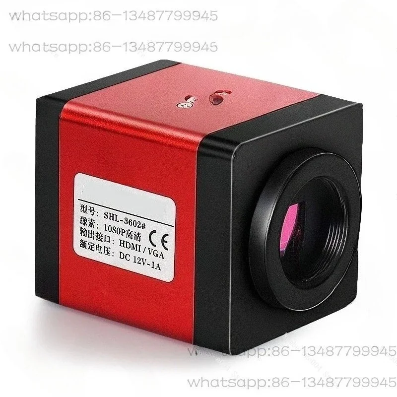 1080P Industrial Camera, HDMI 60fps Color CCD Video Microscope Camera for Inspection