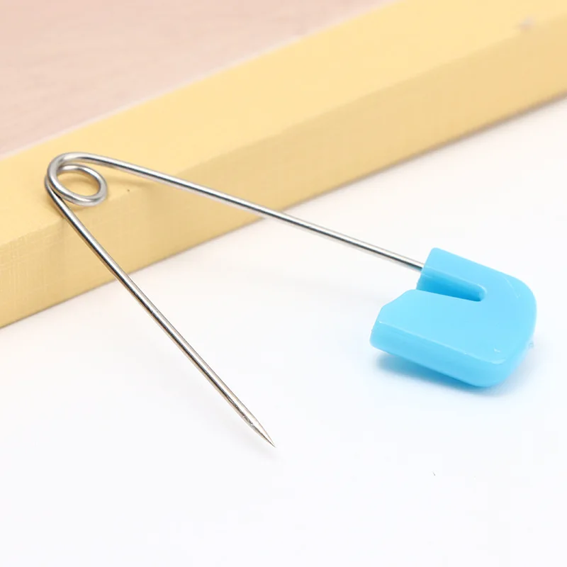 50 Stück 4/5,4 cm Edelstahl-Sicherheitsnadeln mit Kunststoffkopf für Babywindeln, zum Nähen, Quilten, Stricken, als Maschenmarkierer – Detail 6