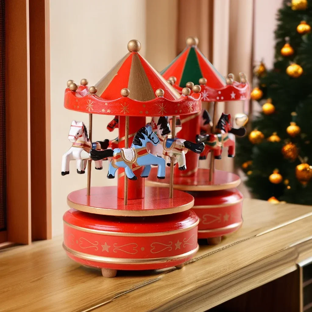 

Christmas Merry-Go-Round Music Boxes Carousel Toy Automatic Wedding Baby child Party Birthday Gift Decoration Xmas Home Decor