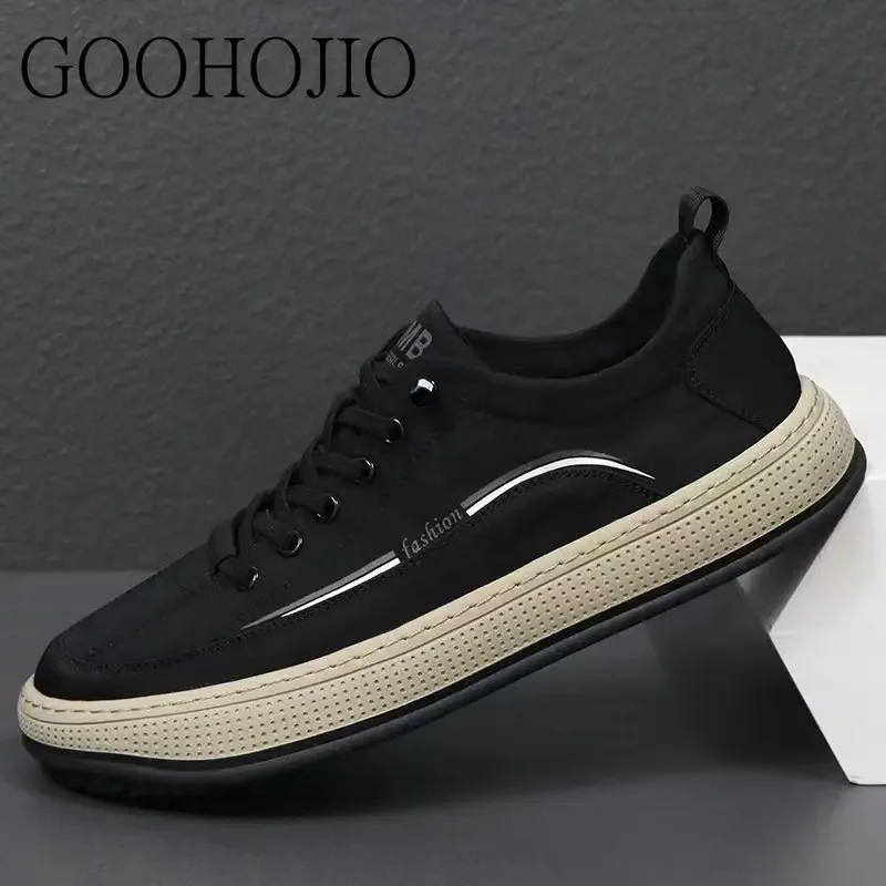 Autumn Men Casual Shoes Spring Men Sneakers Light Shoes Men Vulcanize Shoes All-match Shoes Male Flats Lace-up Platform Canvas