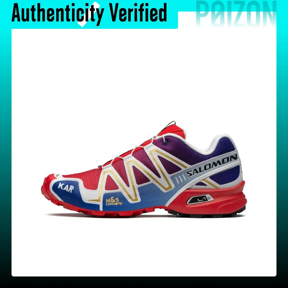 SALOMON x KAR L'Art De L'Automobile Speedcross 3 Low top Outdoor Shoes Unisex Red Blue L47674500