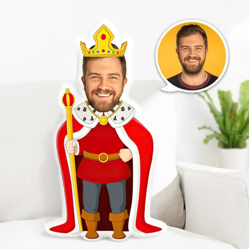 Benutzerdefinierte King Doll personalisiertes Fotokissen My Face Kissen Original lustige Geschenke