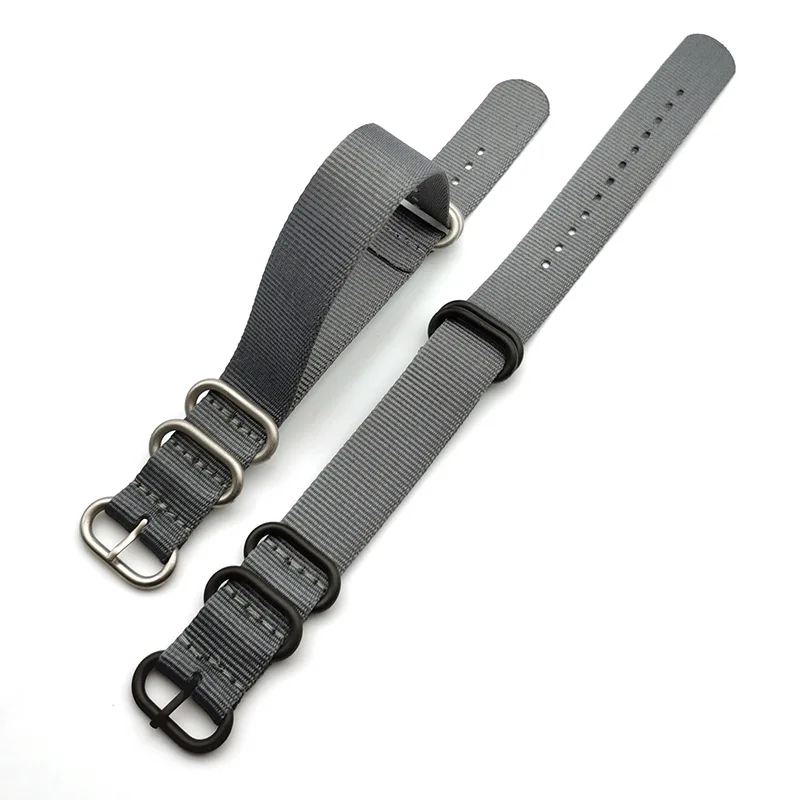 Uhrenarmband für Smartwatch, Uhr, Blau, Khaki, Grün, Schwarz, Armband, Ringschnalle, Nato-Nylon-Canvas-Band, 18/20/22 mm, 24 mm, Zubehör