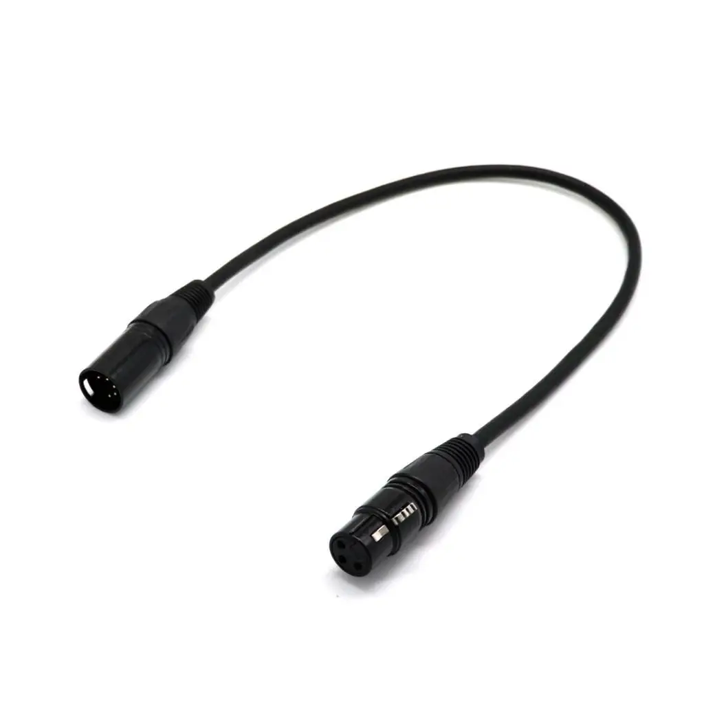 محول DMX 5-Pin DMX ذكر إلى 3-Pin XLR أنثى كابل محول سلك الرصاص