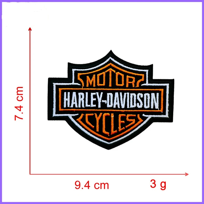 For Harley Davidson pan Motorcycle Styling keyring Embroidered Punk Eagle Patche Armband Backpack Badge Hook Backing Clothing view 3