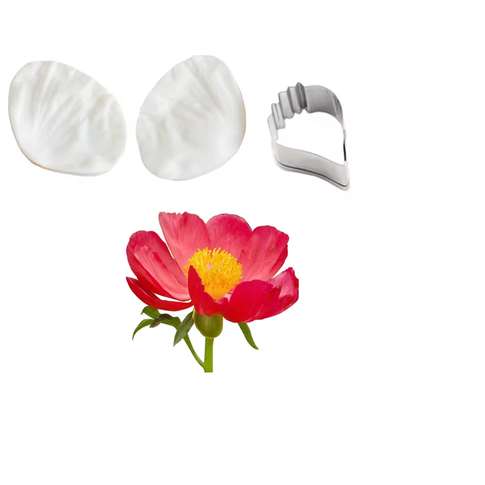 Poppy Flower Petal Veiner Silicone Mold Sugarcrafts Mould Baking Cake Pop Fondant Gumpaste Confectionery Accessories CS284