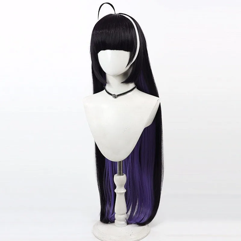 Game Azur Lane IJN Musashi Cosplay Wig Purple Mixed Heat Resistant Synthetic Hair Halloween Costume Party Role Play Wigs
