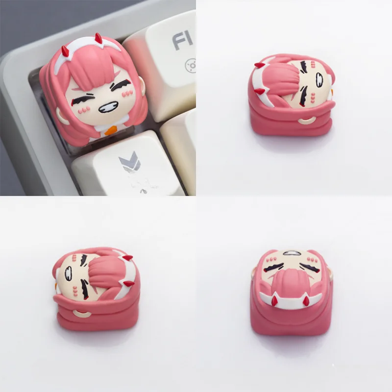 Anime Keycaps 02 3D Resin Kawaii Keyboard Cap Cartoon Handmade Gaming Artistic Keycap for Mechanical Keyboard  Accessory Gift