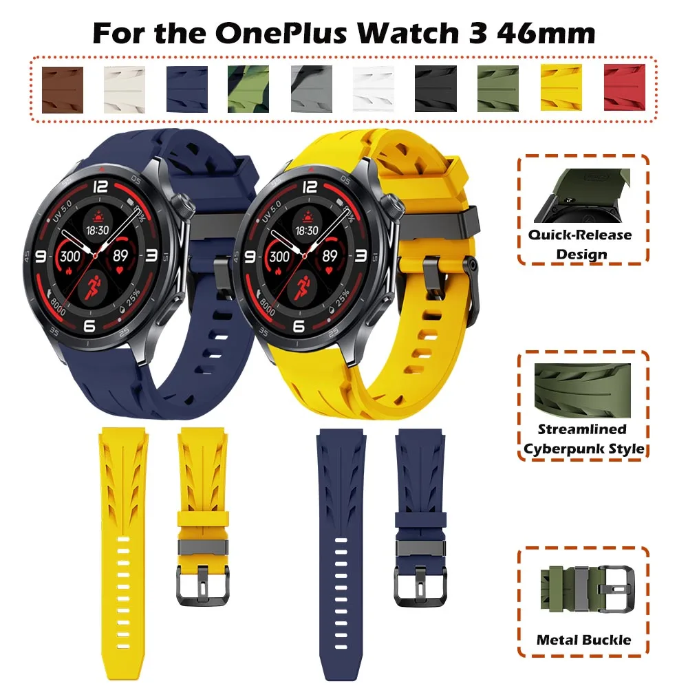 

Sport Breathable Soft Silicone Strap for OnePlus Watch 3 46mm Strap Cycling Running Comfortable for OnePlus Watch 3 46mm Strap