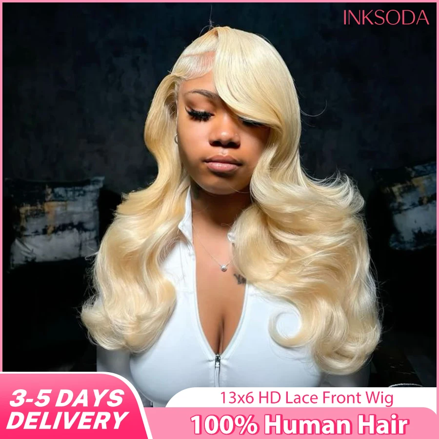 

613 Hd Парик фронтальной части шнурка 13x6 Объемная волна Медовый блондин Парики из человеческих волос 30 дюймов 13x4 Прозрачный парик фронта шнурка Плотность 220 для женщин