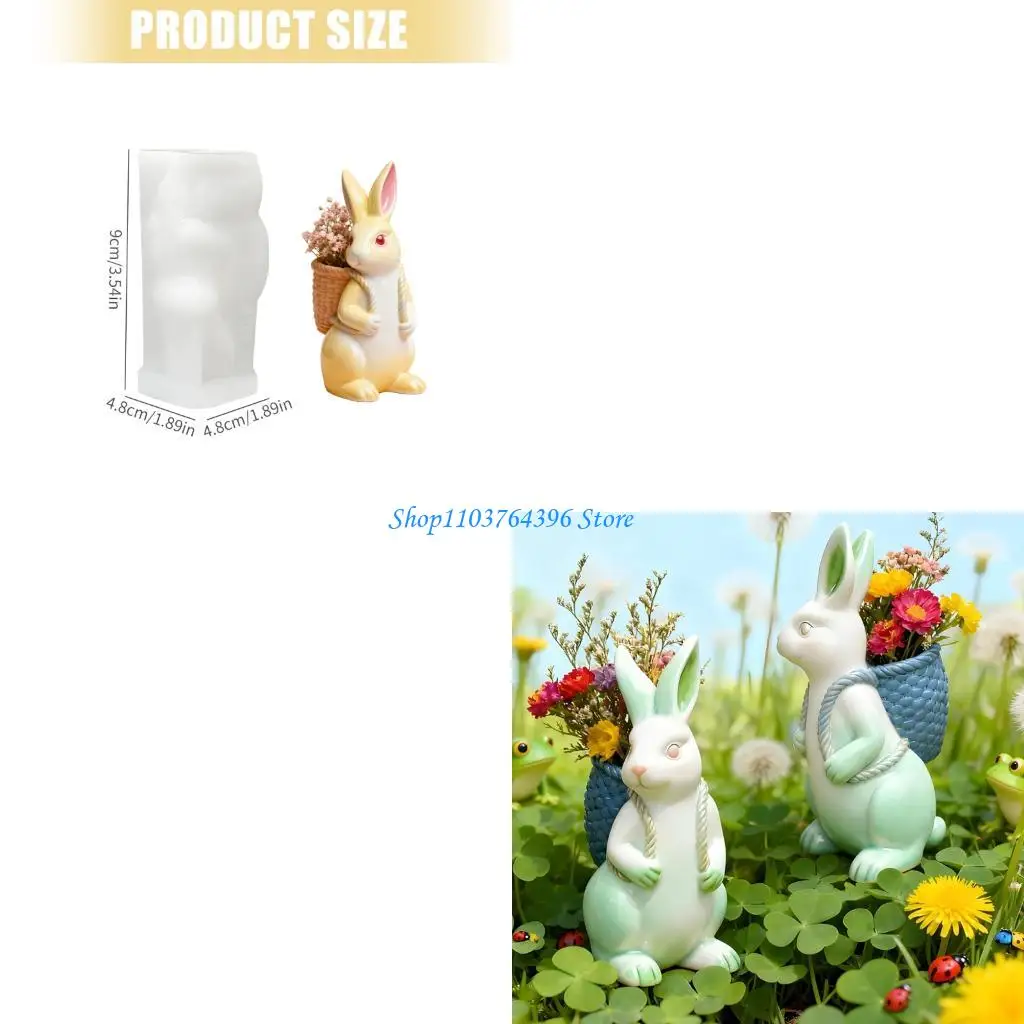 

Силиконовая форма для свечей с пасхальными кроликами для ремесла и домашнего украшения