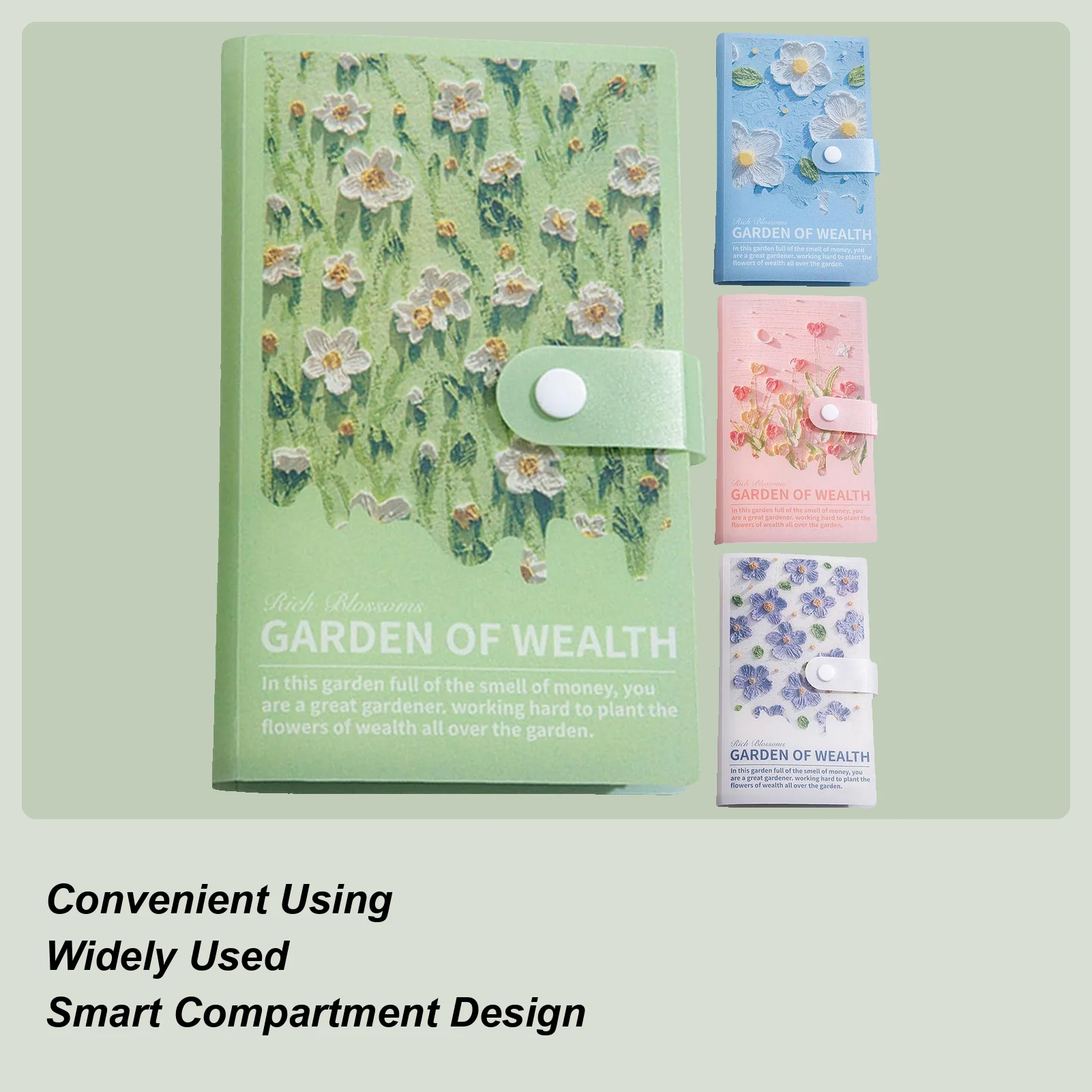 

Envelope Savings Challenge Book 100 Days Savings Challenge Book 3D Oil Painting Notebook Portable Wallet Organizer Payment Bill