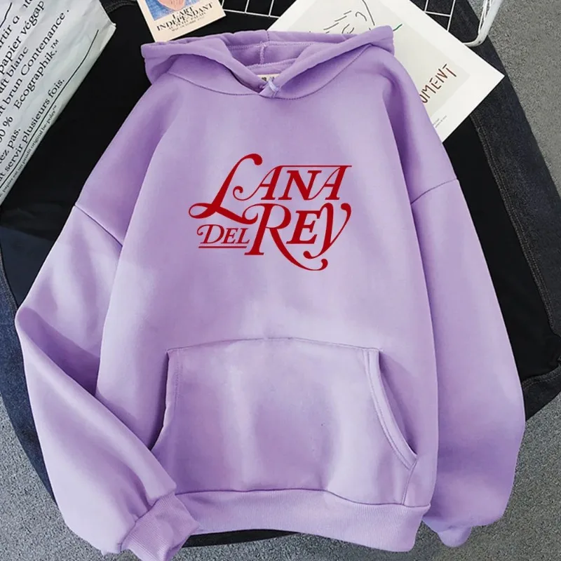 Singer Lana Del Rey Printing Hoodies Casual Men Winter Hooded Sweatshirts Sudaderas Long Sleeve Comfortable Male Pullovers Tops