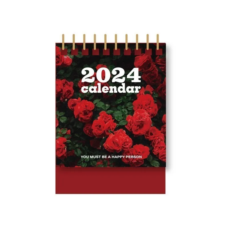 Scenery Themed Small Desk Calendar 2024 Mini Monthly Desktop Standing Calendar for Planning And Organizing Home Or Office image 5