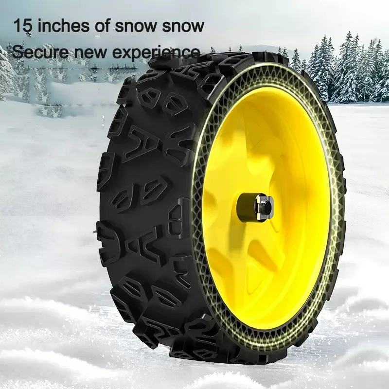 2 In 1 Multifunctional Hand Push Small Snow Blower Household Snowplow Equipment With 15 Inch NonSlip Tires For Park Factory Area